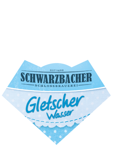 Brustetikett Gletscherwasser